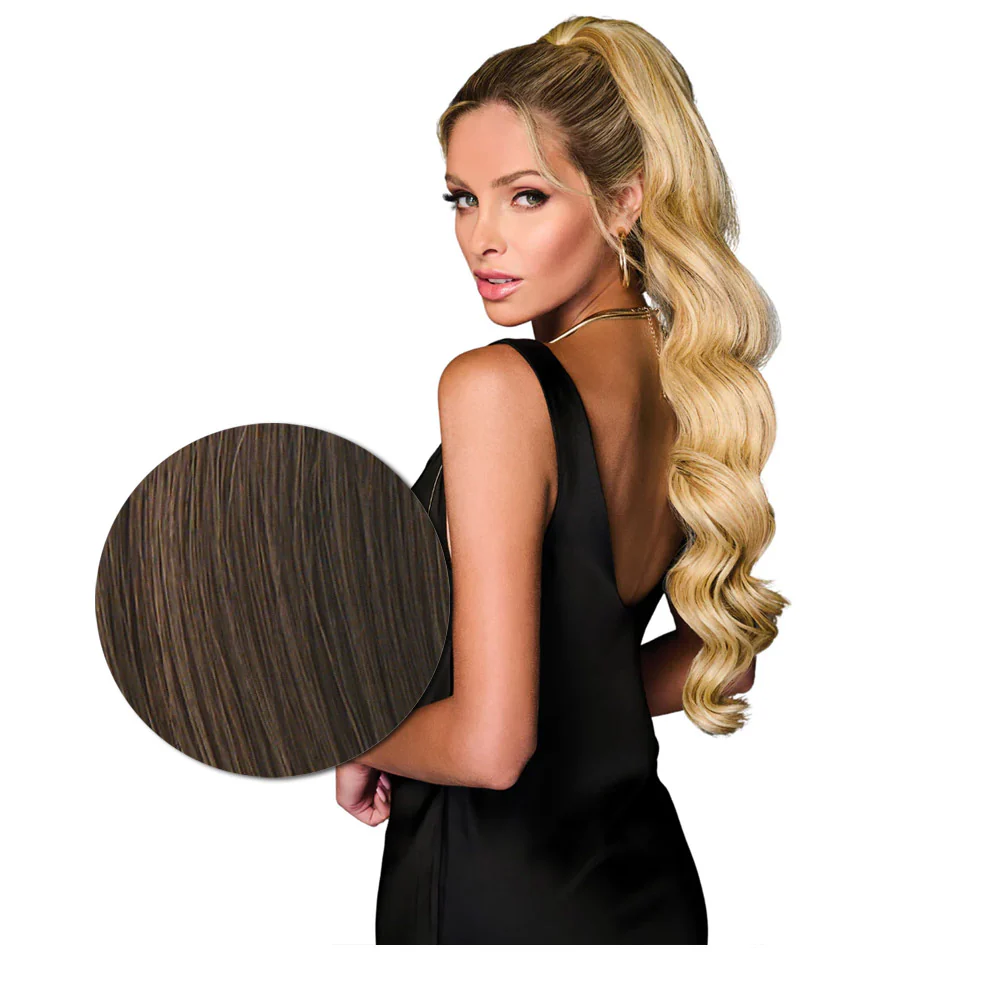 Hairdo Coda Mossa con Clip R10 Castano Chiaro 69cm - Image 2