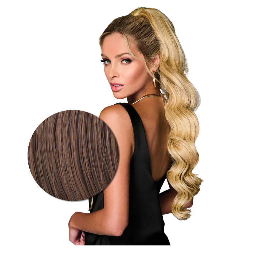 Hairdo Coda Mossa con Clip R830 Castano Chiaro Dorato 69cm - Image 2