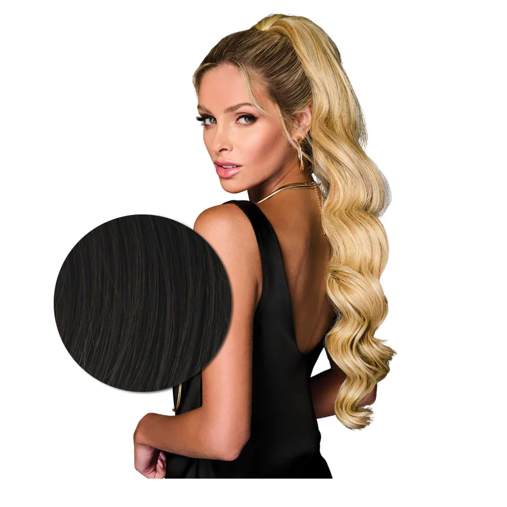 Hairdo Coda Mossa con Clip R4 Castano Scuro 69cm  - coda mossa - Image 2