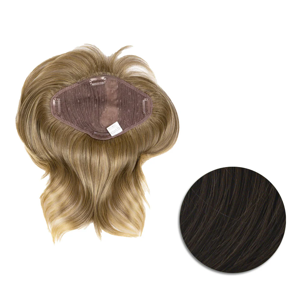 Hairdo Topper Stylish Wave R6 Castano Medio - toupet con onde - Image 7