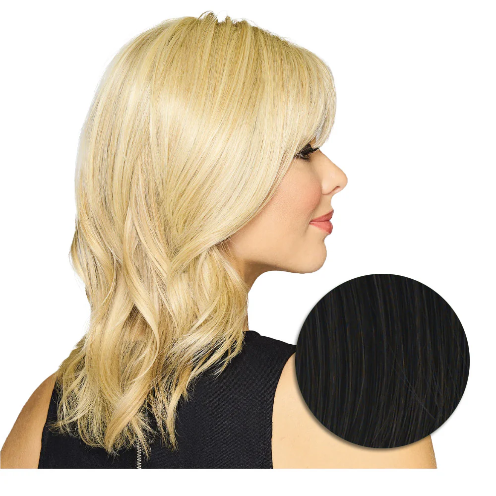 Hairdo Topper Stylish Wave R2 Nero - toupet con onde - Image 3