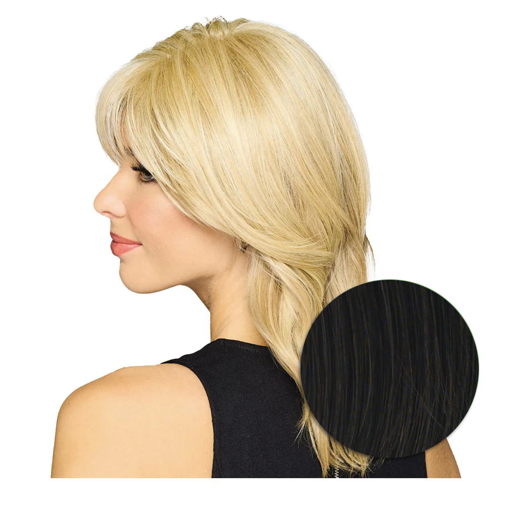 Hairdo Topper Stylish Wave R2 Nero - toupet con onde - Image 5