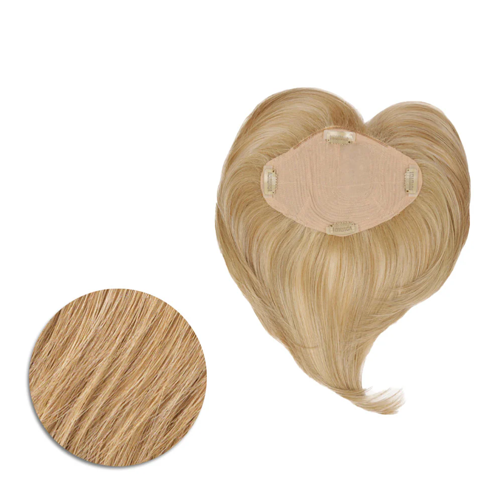 Hairdo Topper Top It Off R25 Biondo Medio Dorato - toupet con clip removibili - Image 5