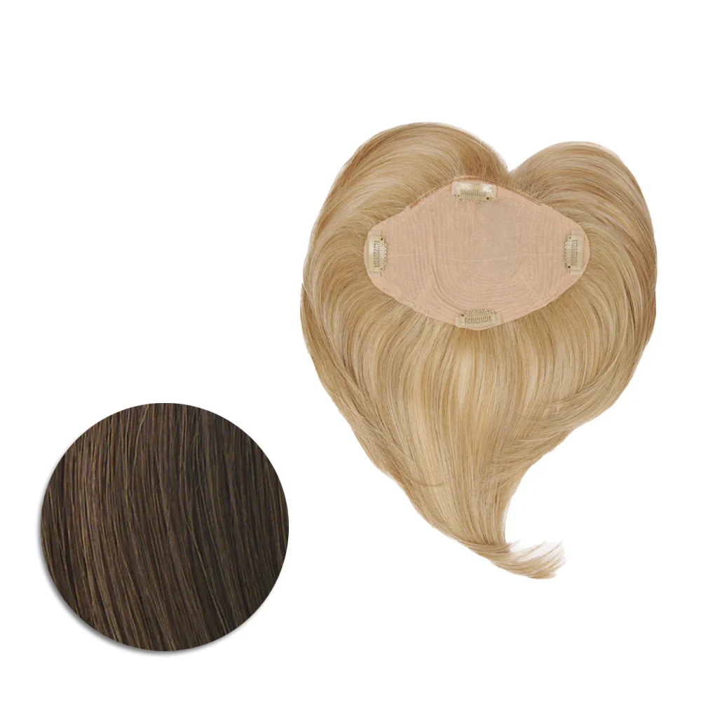 Hairdo Topper Top It Off R10 Castano Chiaro - toupet con clip removibili - Image 5