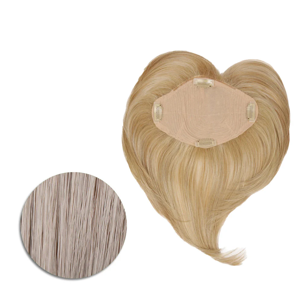 Hairdo Topper Top It Off R56/60 Grigio Chiaro - toupet con clip removibili - Image 5