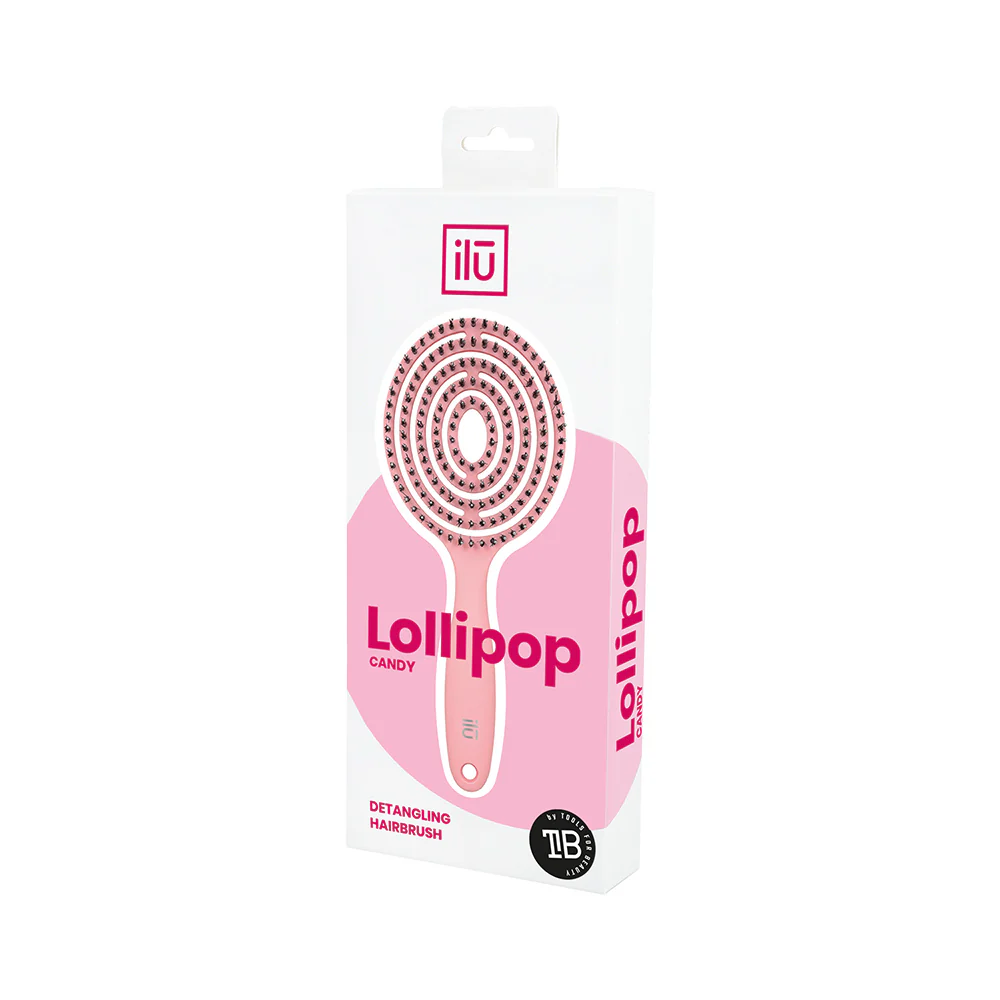 Ilū Lollipop Hair Brush Pink - spazzola districante - Image 2