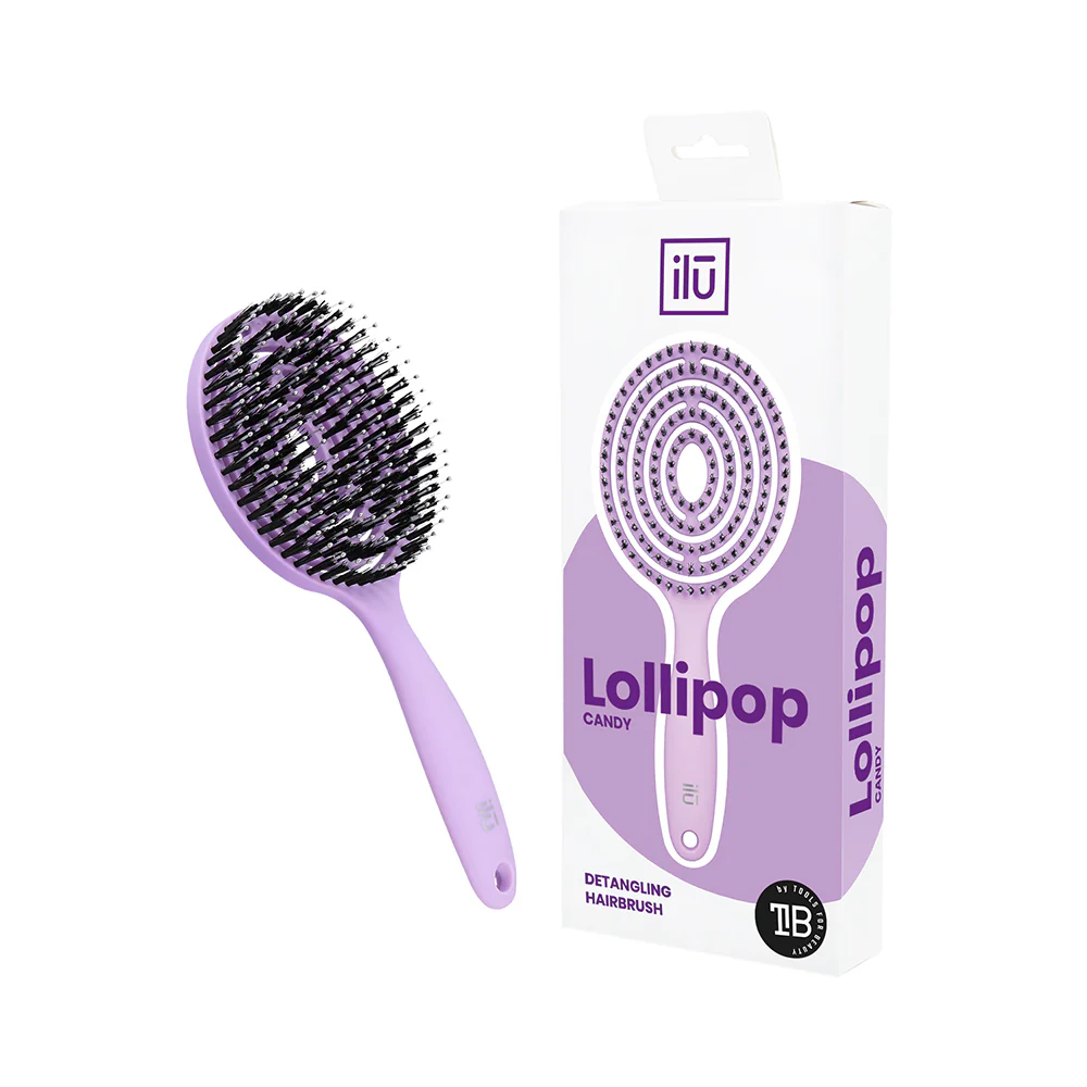 Ilū Lollipop Hair Brush Purple - spazzola districante - Image 3