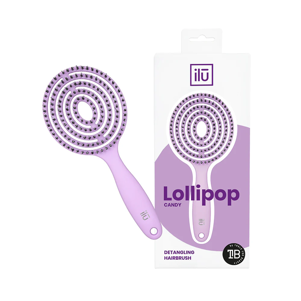 Ilū Lollipop Hair Brush Purple - spazzola districante - Image 4