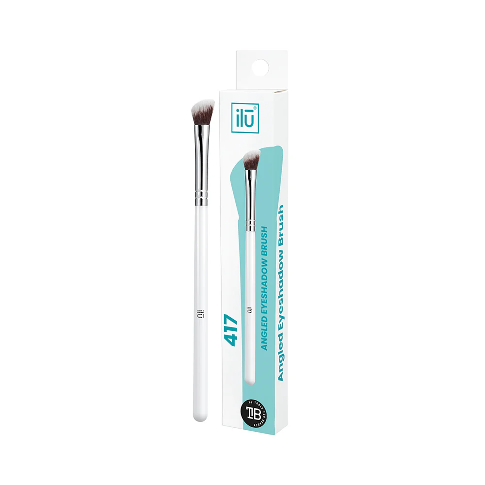 Ilū Make Up Angled Eyeshadow Brush 417 - pennello da ombretto angolato - Image 3