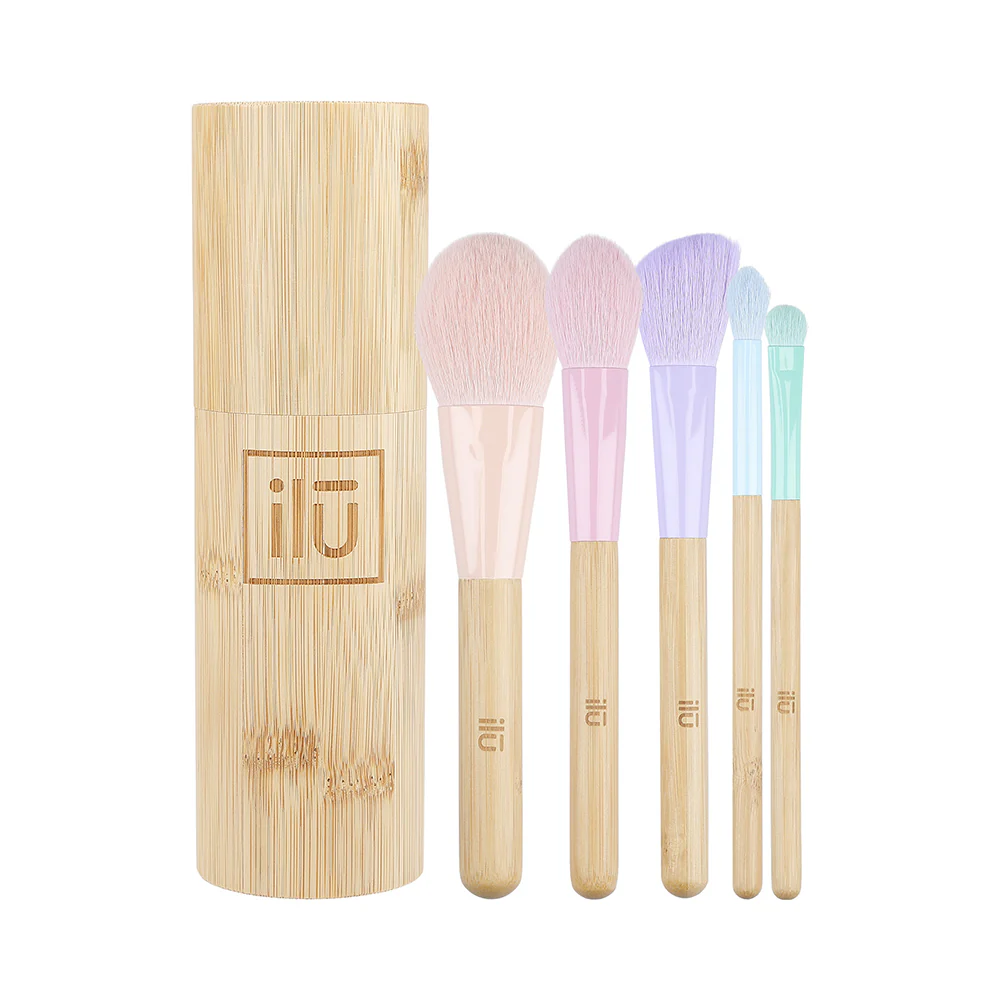 Ilū Make Up Bamboom Brush 5pz+Tube Set - set 5 pennelli+contenitore - Image 2