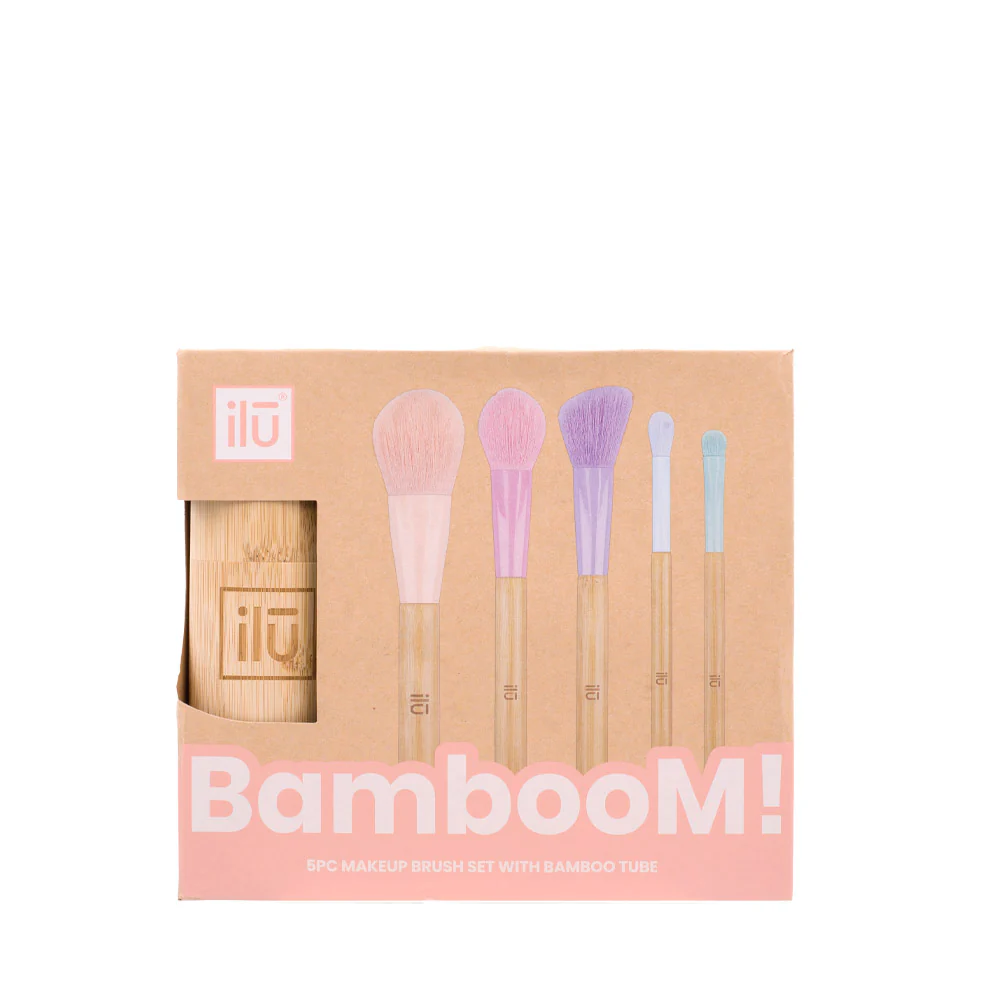 Ilū Make Up Bamboom Brush 5pz+Tube Set - set 5 pennelli+contenitore - Image 3