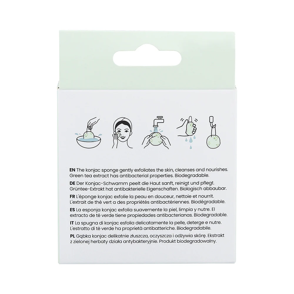 Ilū Make Up Konjac Sponge Green - spugna in konjac - Image 4
