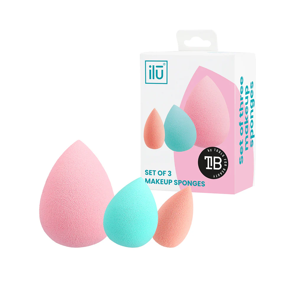 Ilū Make Up Mini Medium And Large Sponges 3pz - set spugnette - Image 3