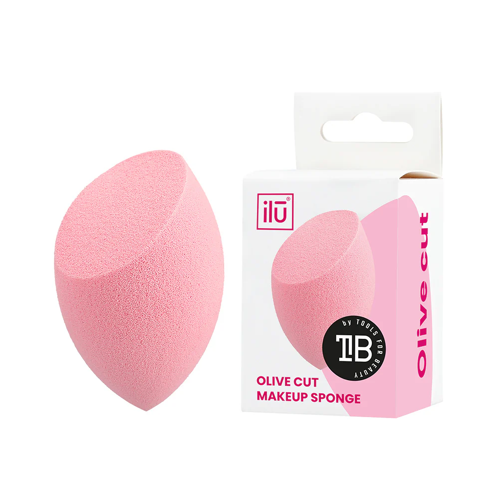 Ilū Make Up Olive Cut Sponge Pink - spugnetta make up - Image 2