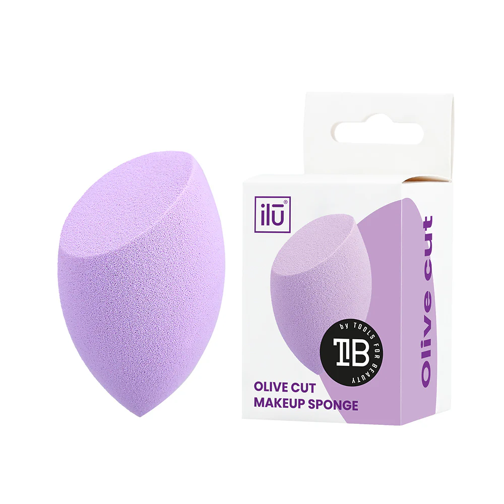 Ilū Make Up Olive Cut Sponge Purple - spugnetta make up - Image 2