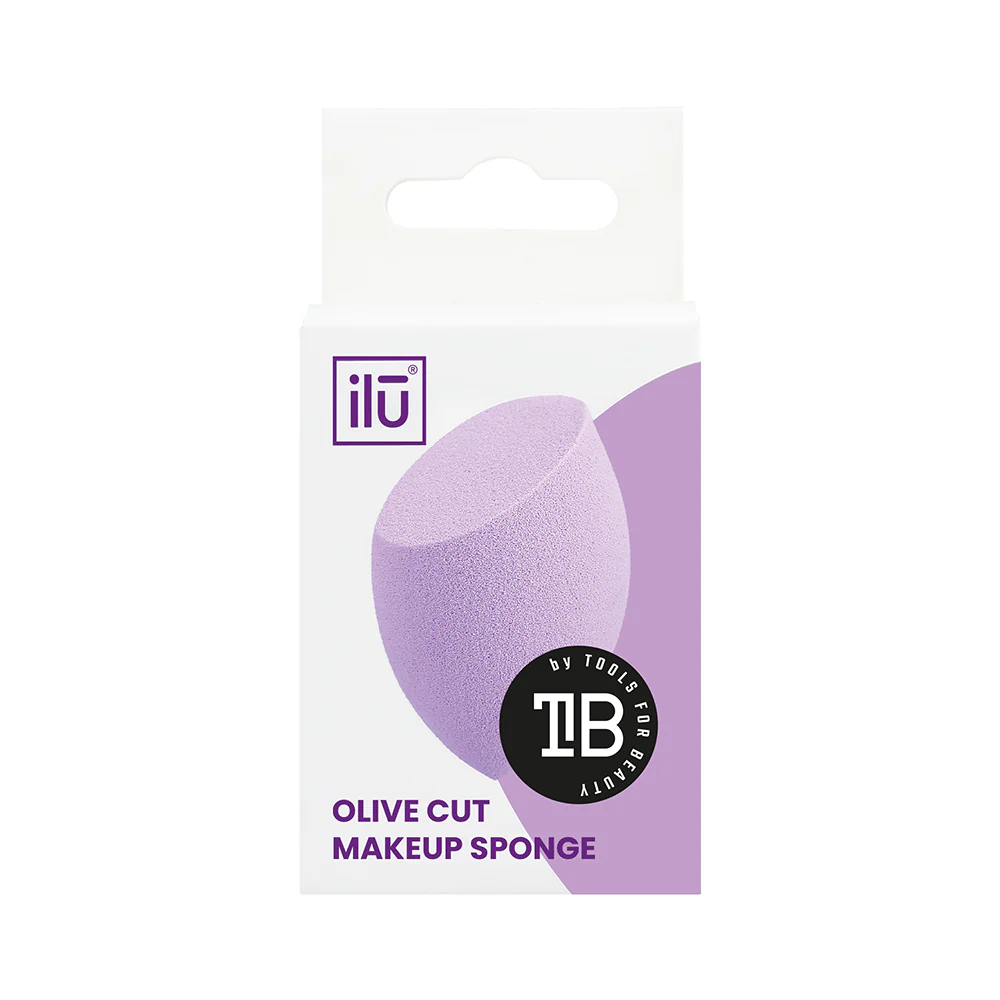 Ilū Make Up Olive Cut Sponge Purple - spugnetta make up - Image 4