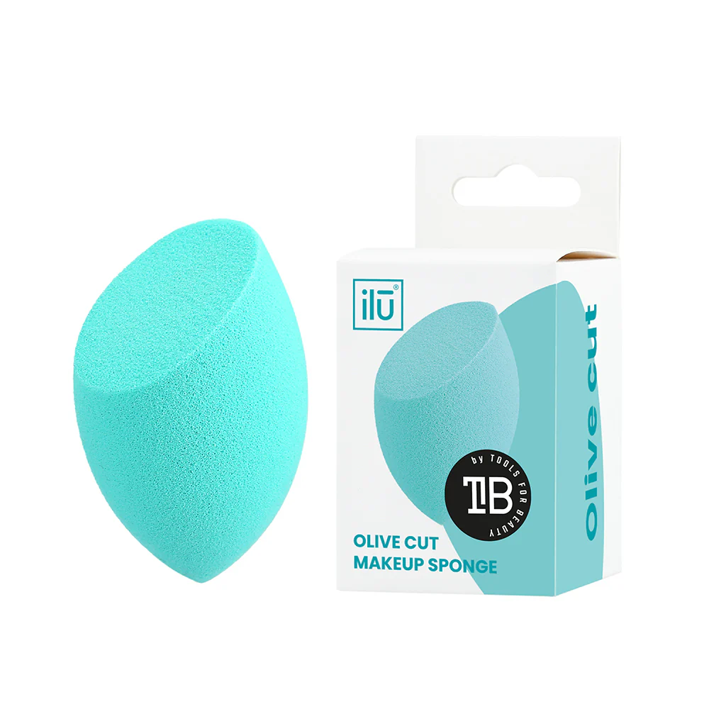 Ilū Make Up Olive Cut Sponge Turquoise - spugnetta make up - Image 2