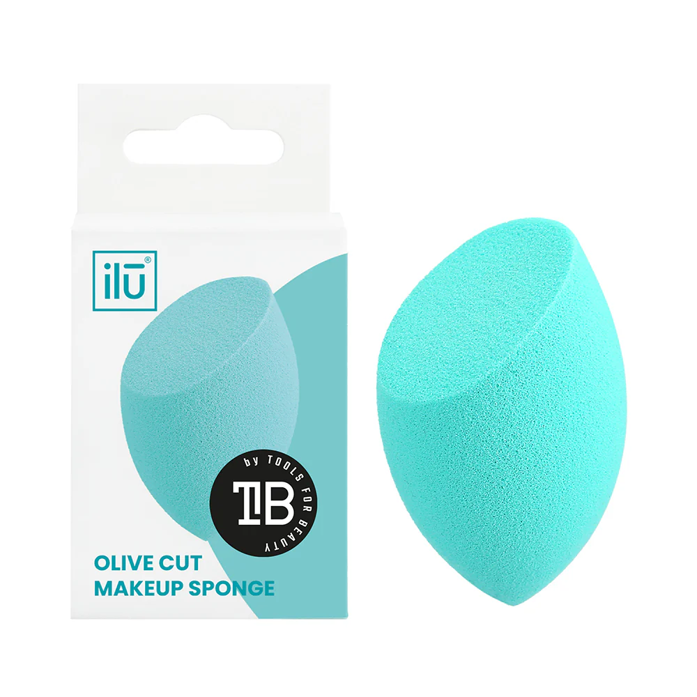 Ilū Make Up Olive Cut Sponge Turquoise - spugnetta make up - Image 3