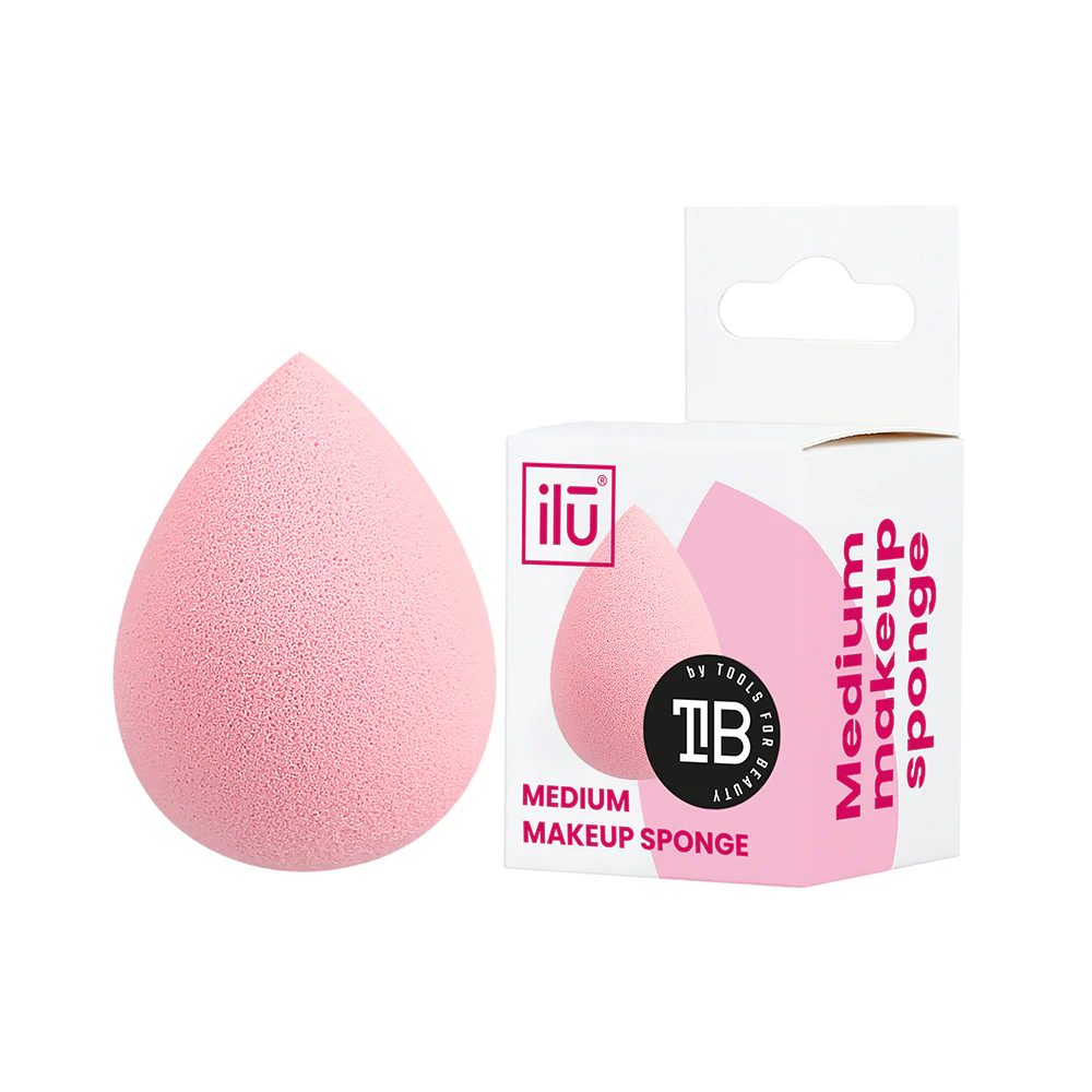 Ilū Make Up Raindrop Sponge Medium Pink - spugnetta make up a goccia - Image 2