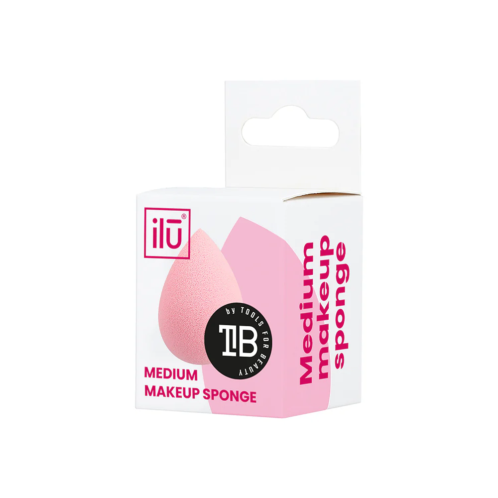 Ilū Make Up Raindrop Sponge Medium Pink - spugnetta make up a goccia - Image 3