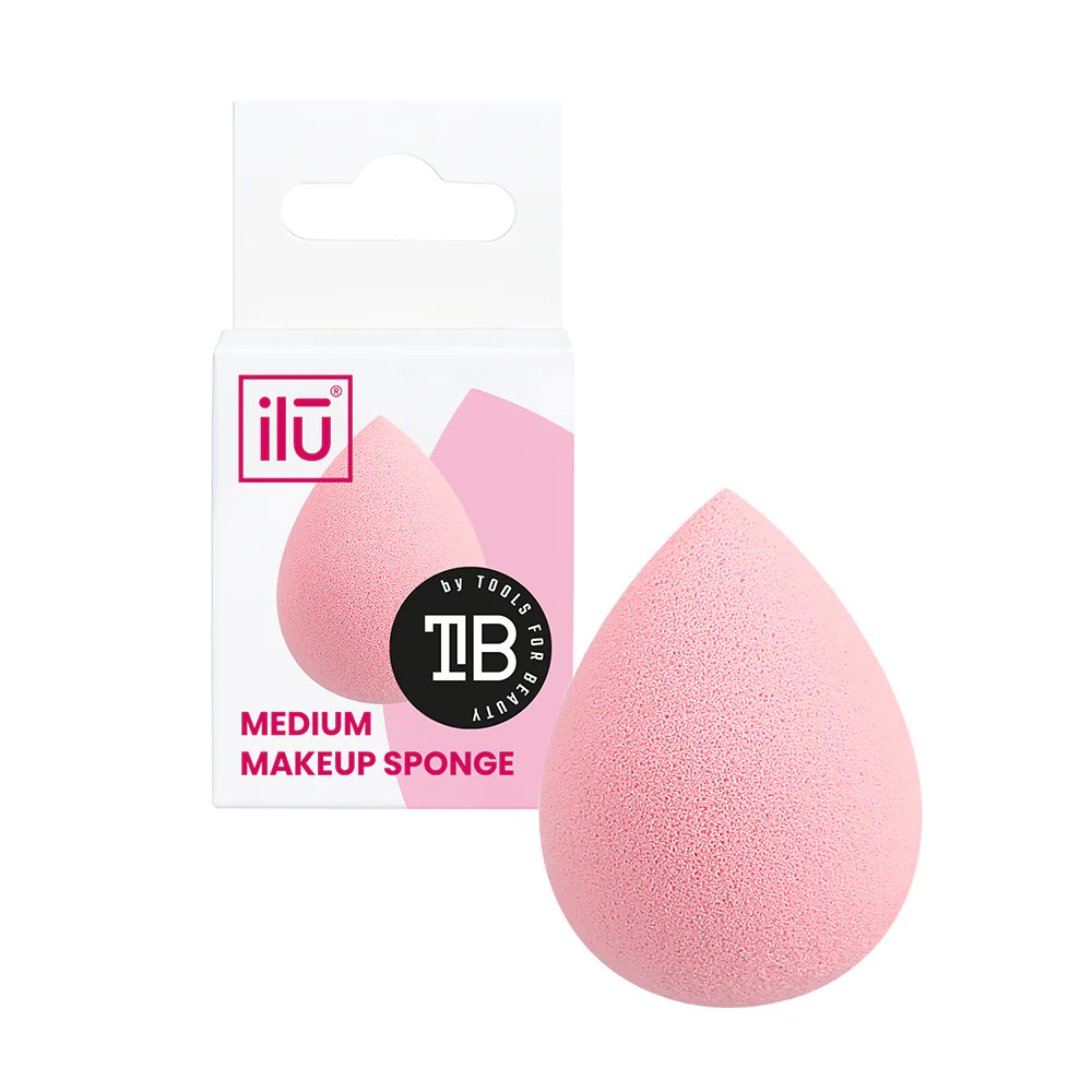 Ilū Make Up Raindrop Sponge Medium Pink - spugnetta make up a goccia - Image 4