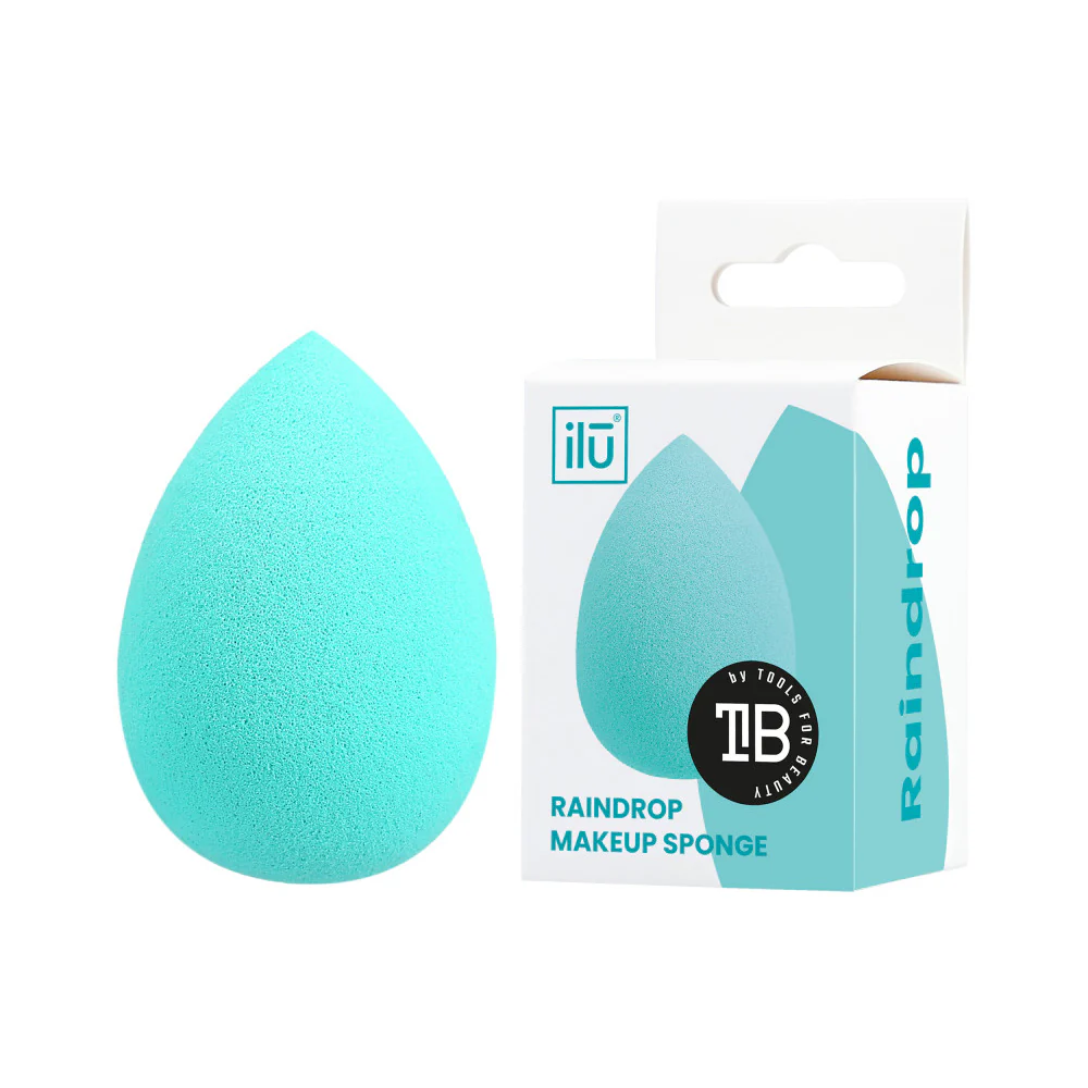 Ilū Make Up Raindrop Sponge Turquoise - spugnetta make up a goccia - Image 2
