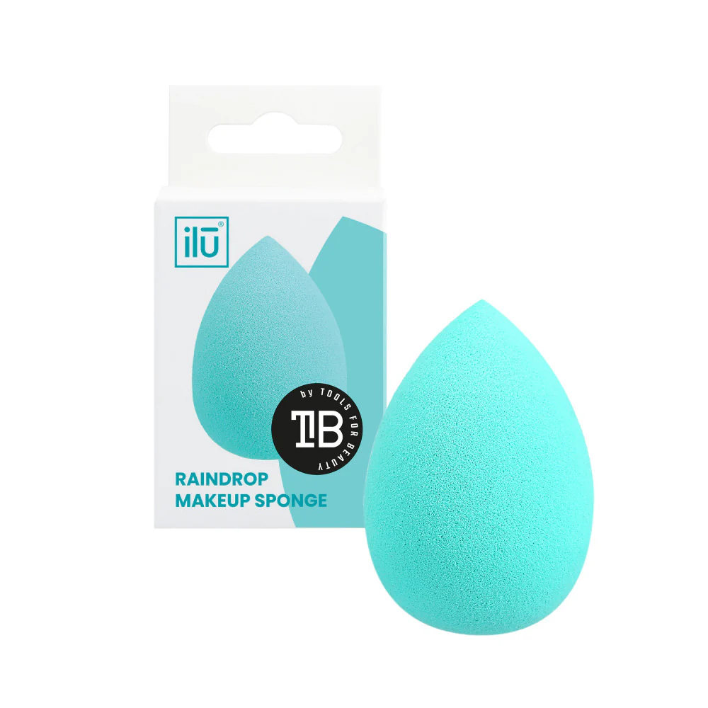 Ilū Make Up Raindrop Sponge Turquoise - spugnetta make up a goccia - Image 3