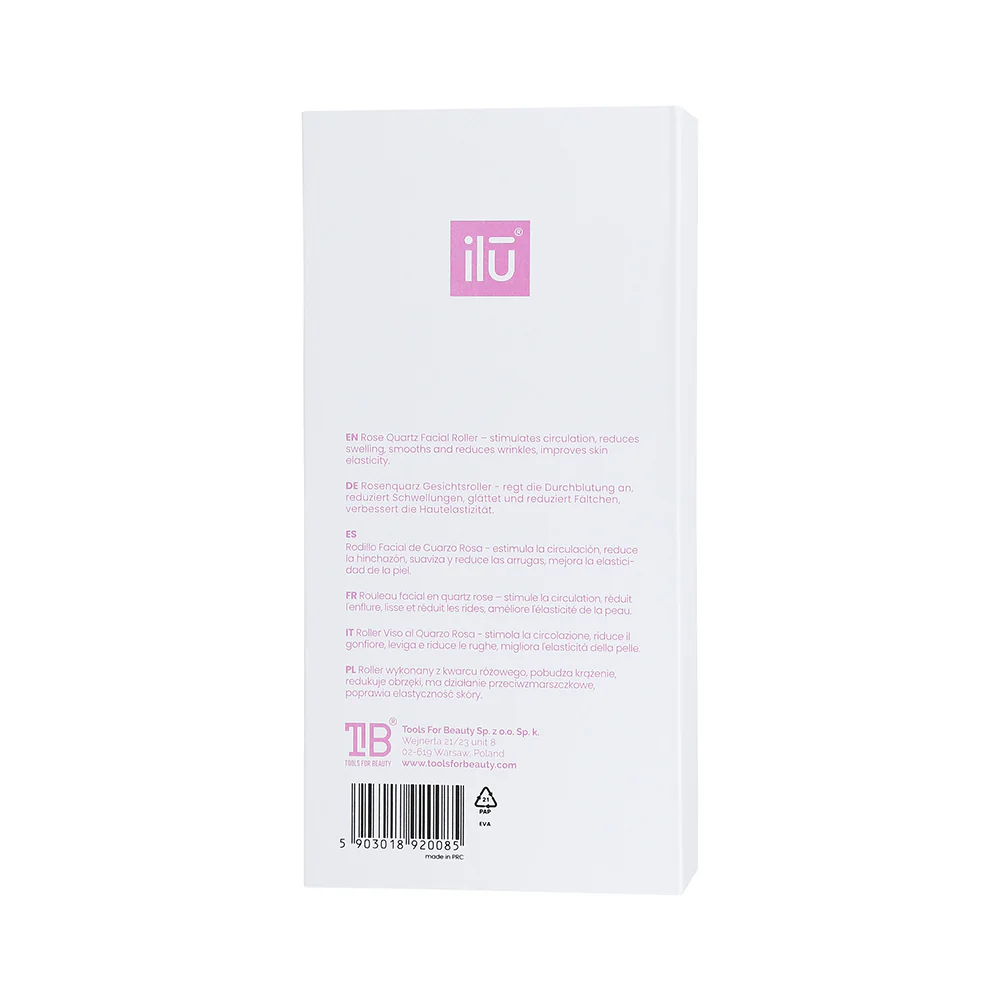 Ilū Make Up Rose Quarz Facial Roller - rullo quarzo rosa - Image 4