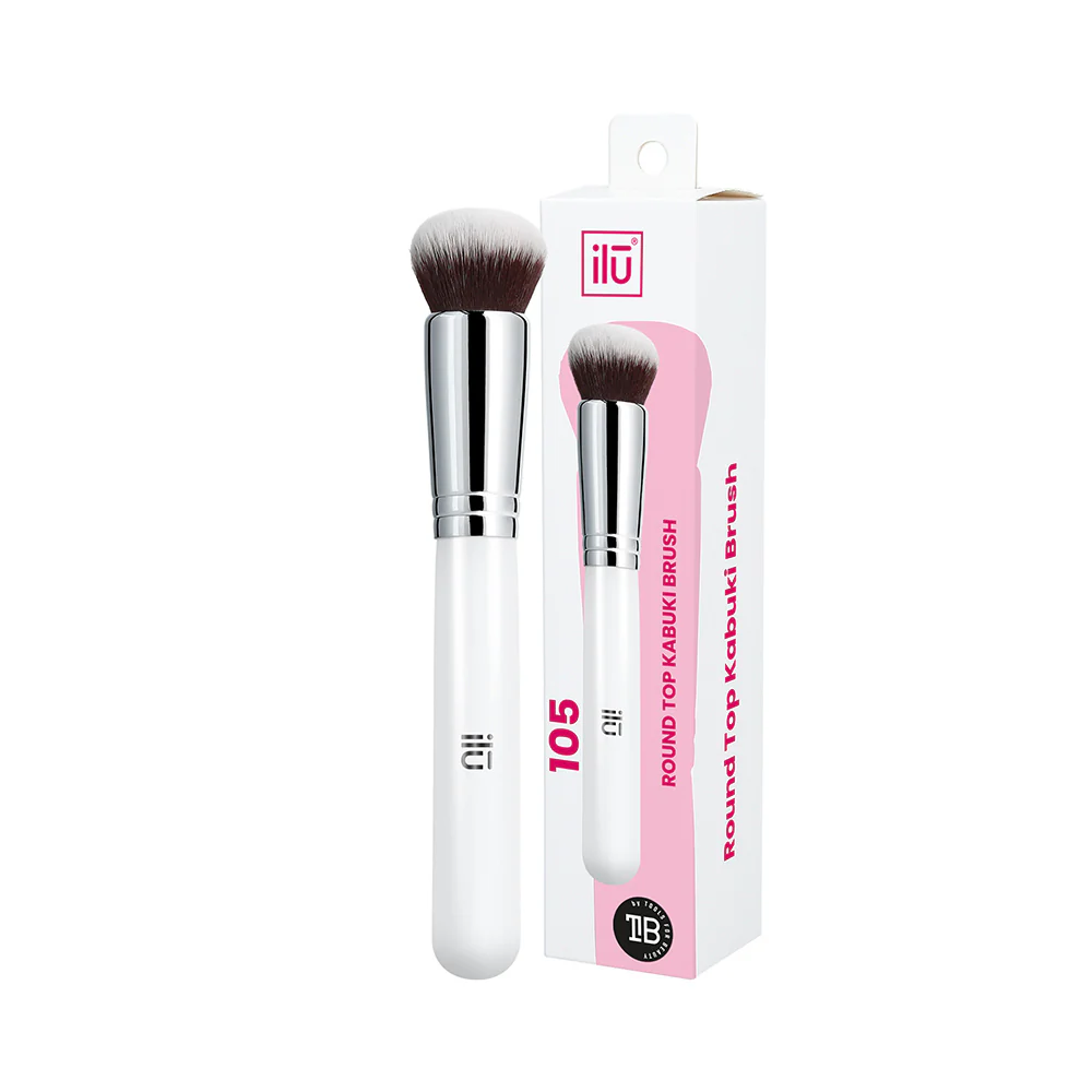 Ilū Make Up Round Top Kabuki Brush 105 - pennello fondotinta - Image 3