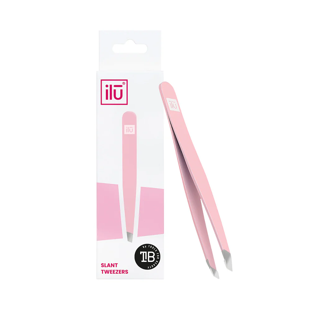Ilū Make Up Tweezers Slant Pink - pinzette - Image 2