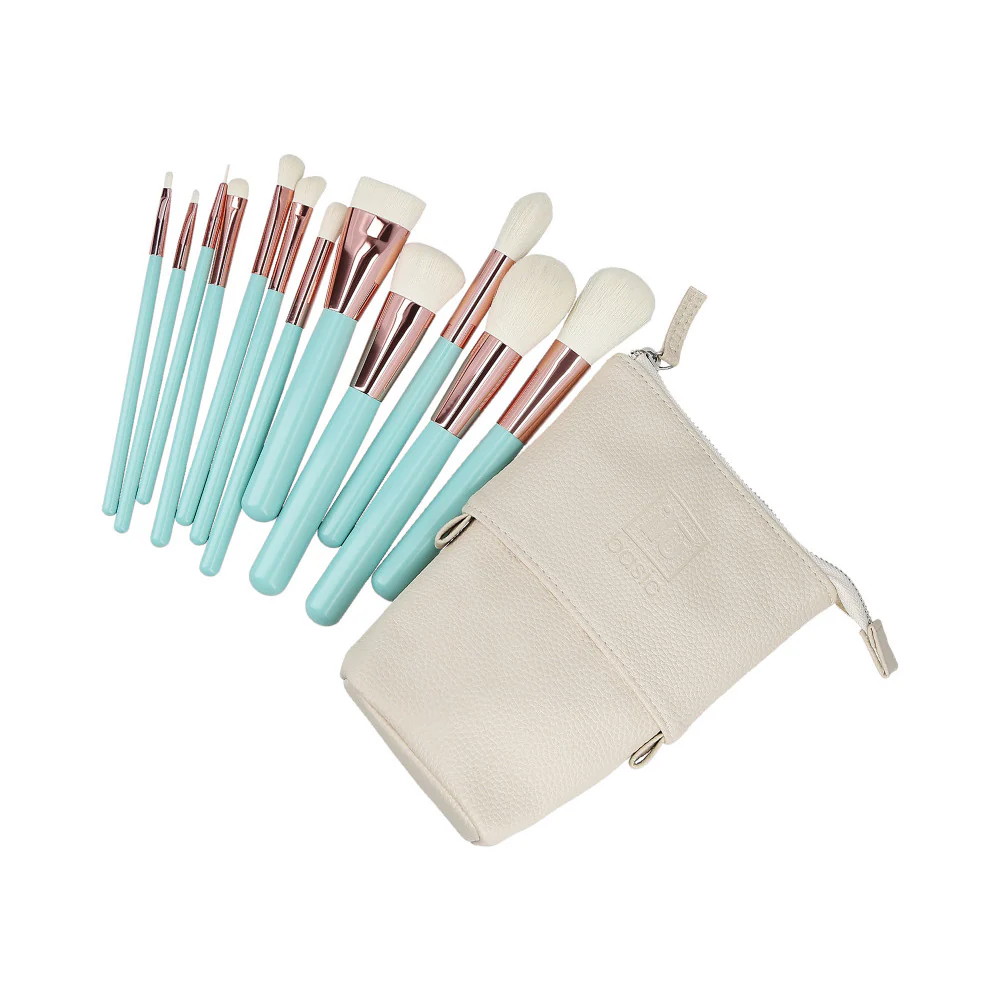 ilū Makeup Brushes 12pz + Case Set Turchese - set di pennelli - Image 3