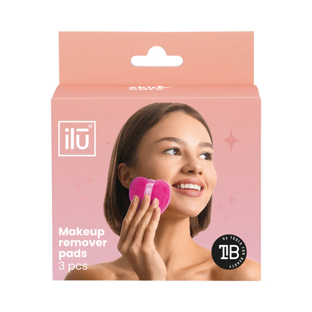 ilū Makeup Remover Pads Pink 3 pz - dischetti struccanti riutilizzabili - Image 4