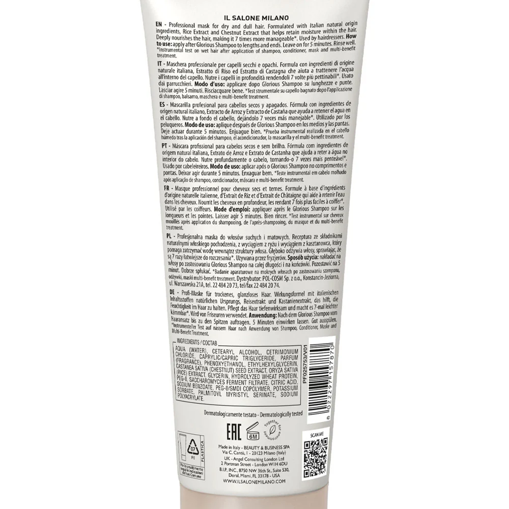 Il Salone Milano Glorious Mask 250ml - maschera per capelli secchi e spenti - Image 4