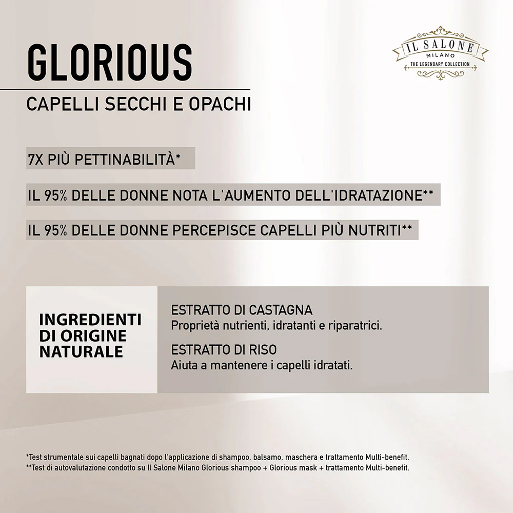 Il Salone Milano Glorious Shampoo 1000ml - shampoo per capelli secchi e opachi - Image 2