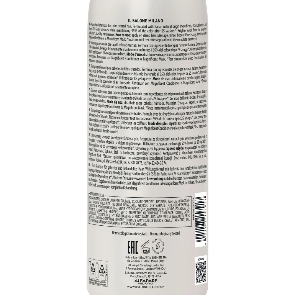 Il Salone Milano Magnificent Shampoo 1000ml - shampoo per capelli colorati e trattati - Image 3