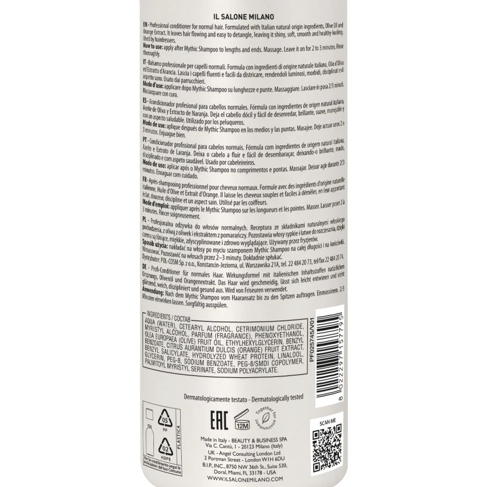 Il Salone Milano Mythic Conditioner 500ml - balsamo per capelli normali - Image 4