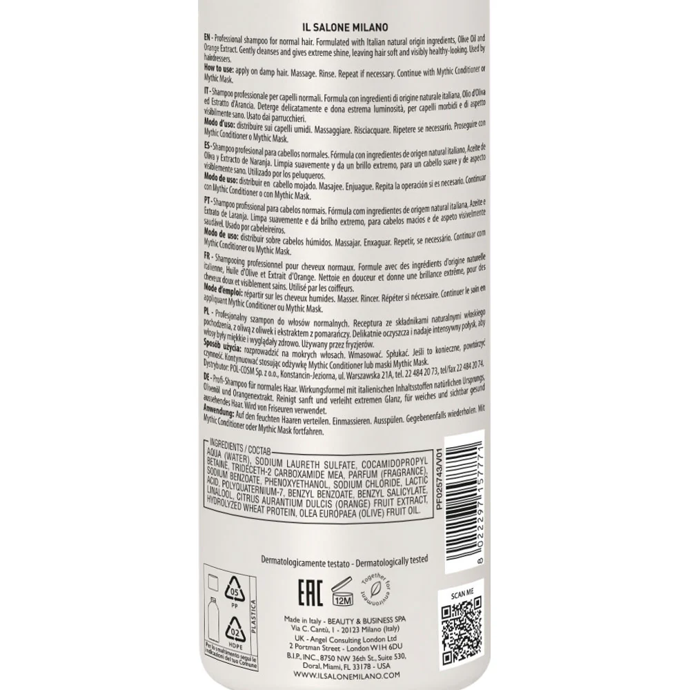 Il Salone Milano Mythic Shampoo 500ml - shampoo per capelli normali - Image 4