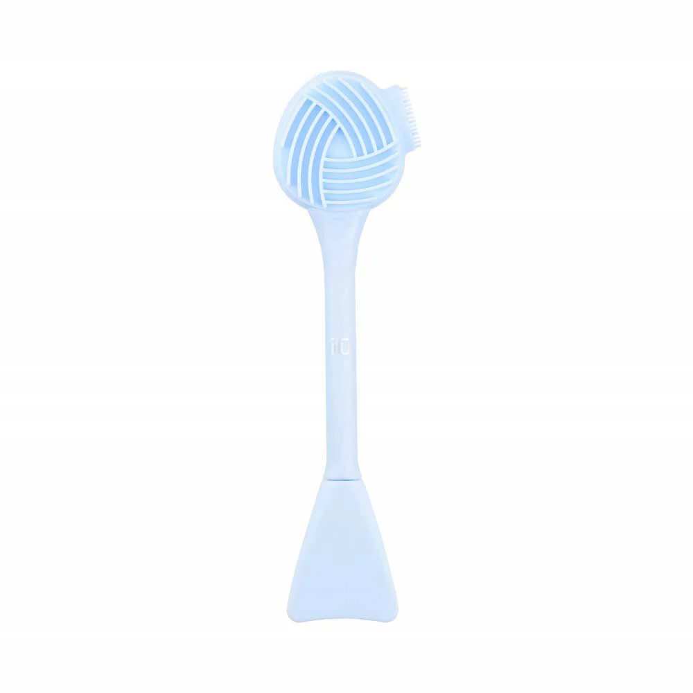 ilū Skin Care Face Brush Blue - spazzola viso in silicone - Image 2