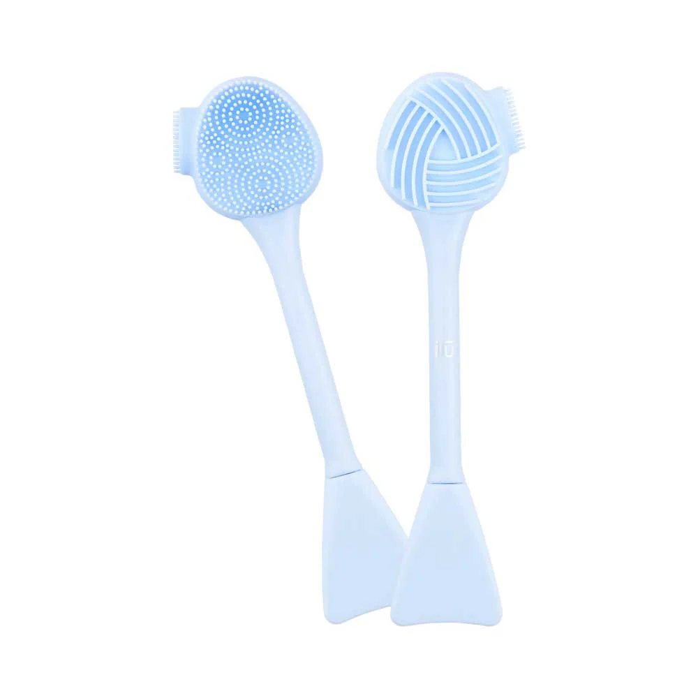 ilū Skin Care Face Brush Blue - spazzola viso in silicone - Image 4