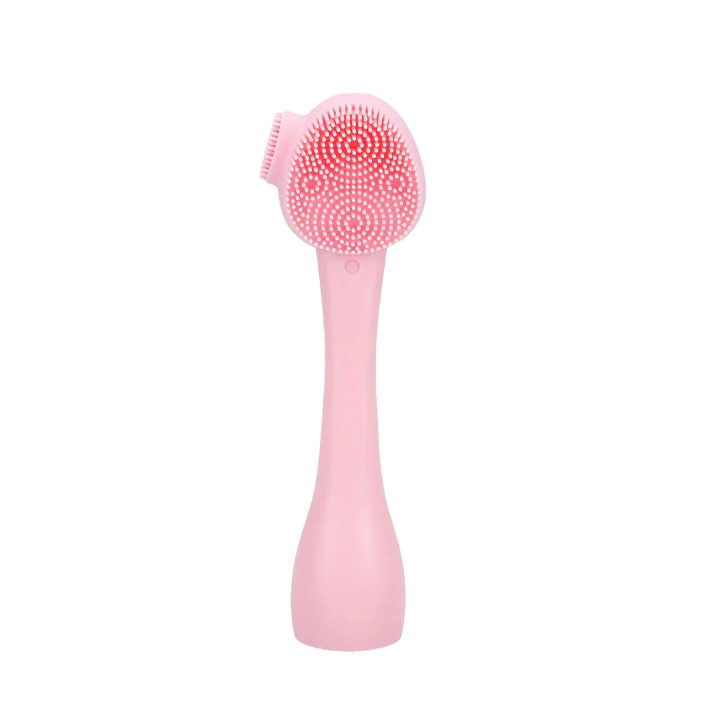 ilū Skin Care Face Brush Pink - spazzola viso in silicone - Image 2