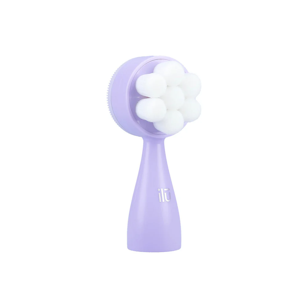 ilū Skin Care Face Brush Purple - spazzola viso in silicone - Image 3
