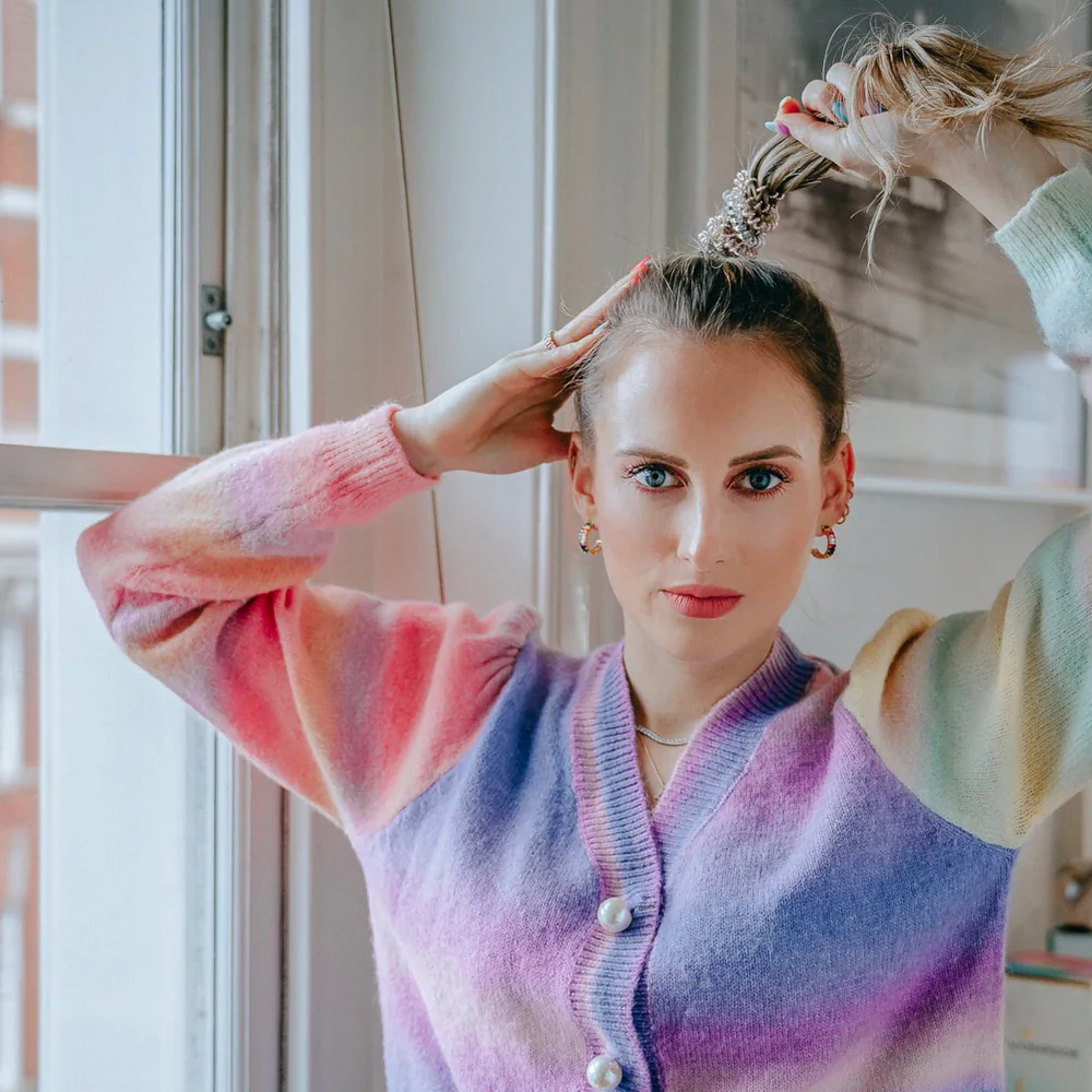 Invisibobble Slim Rosie Fortescue Pink Glass x8 -  elastici a spirale per capelli fini - Image 2