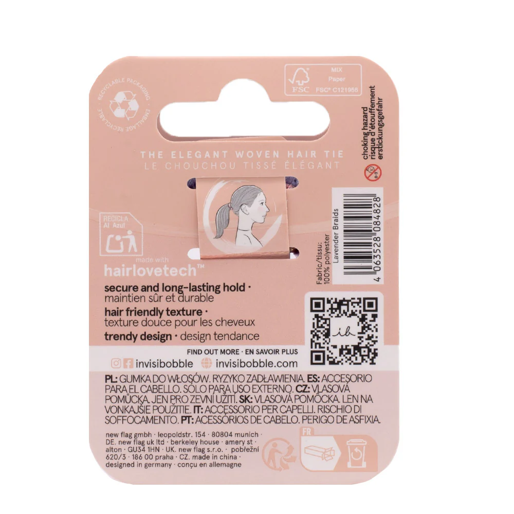 Invisibobble Twistar Happy Healty Hair Lavander Braids 3pz - elastici in tessuto - Image 3