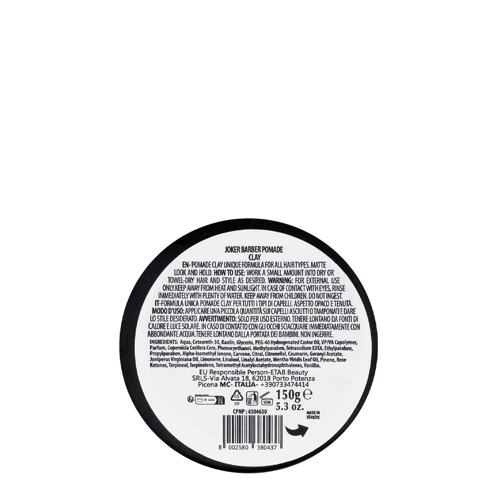 Joker Barber Pomade Clay 150ml - pasta effetto opaco - Image 2