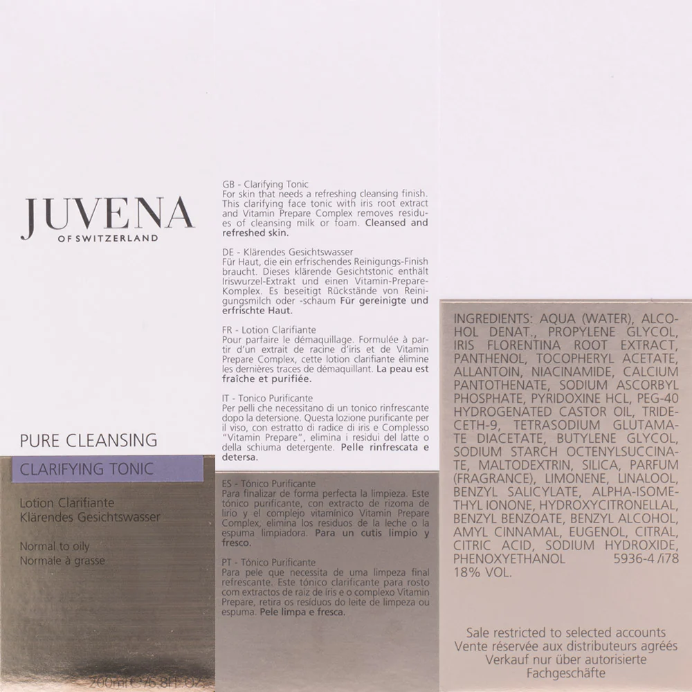 Juvena Pure Cleansing Clarifying Tonic 200ml - tonico rinfrescante purificante - Image 2