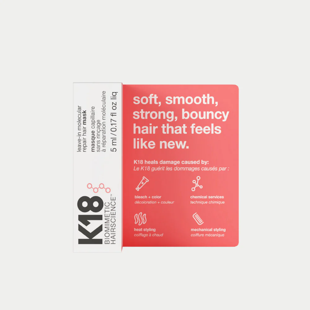 K18 Molecular Repair Hair Mask 5ml - trattamento leave-in capelli danneggiati - Image 2