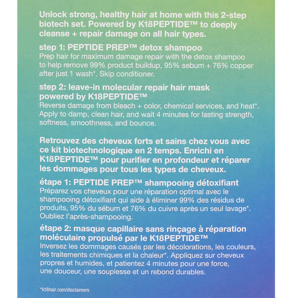 K18 Prep + Repair Duo Pre Shampoo 50ml + Mask 50ml  - cofanetto riparazione - Image 4