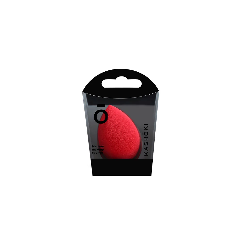 Kashōki Make Up Sponge Raindrop Medium Red - spugnetta per makeup - Image 2