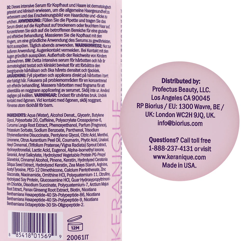 Keranique Hair Serum Growth Activator 30ml - siero densificante - Image 2
