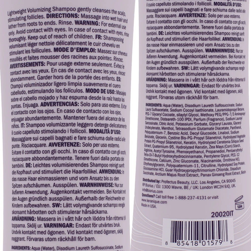 Keranique Volumizing Follicle Streghtening Shampoo 240ml - shampoo volumizzante - Image 2
